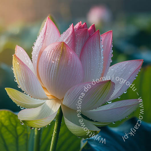 Kwiat lotosu grążel nenufar Nymphaea